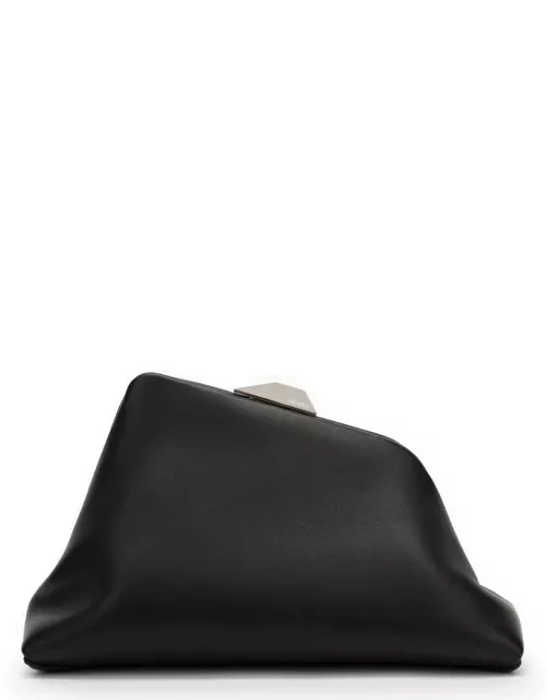 Black leather Day Off clutch bag