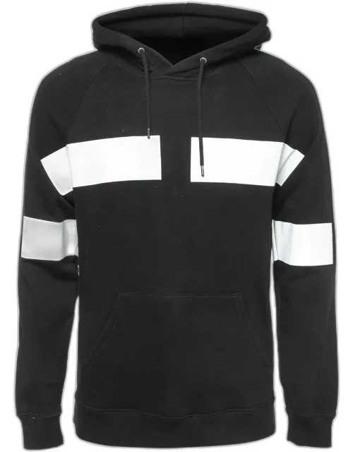 Givenchy Black Logo Print Cotton Hooded Sweatshirt