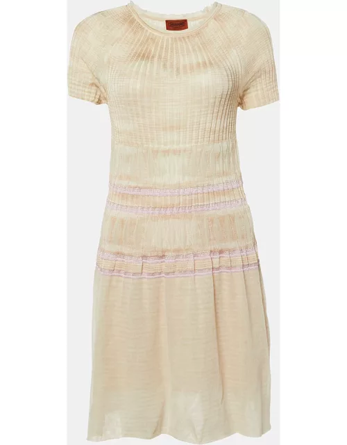 Missoni Cream Patterned Knit Mini Dress