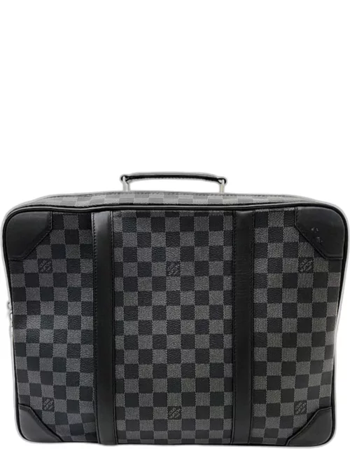 Louis Vuitton Black Damier Graphite Canvas & Calfskin Leather Briefcase Backpack