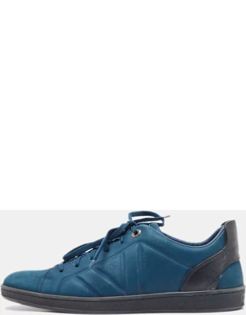 Louis Vuitton Blue Nubuck Leather Fuselage Low Top Sneaker