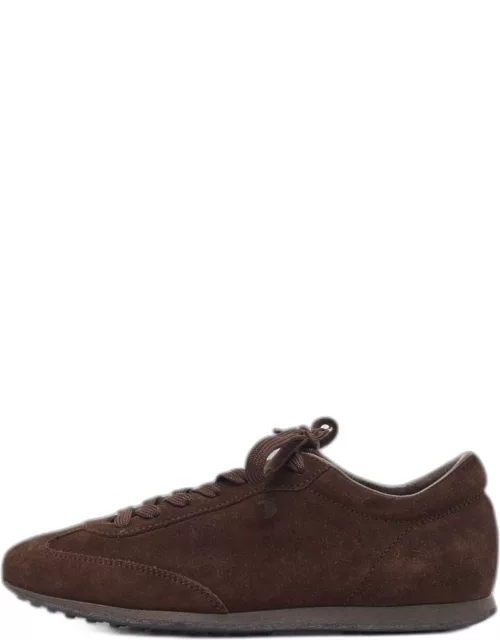 Tod's Brown Suede Lace Up Sneaker