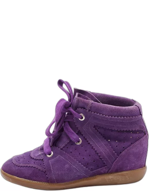 Isabel Marant Purple Suede Bobby Sneaker