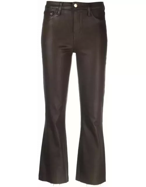 Flared cropped-leg trouser