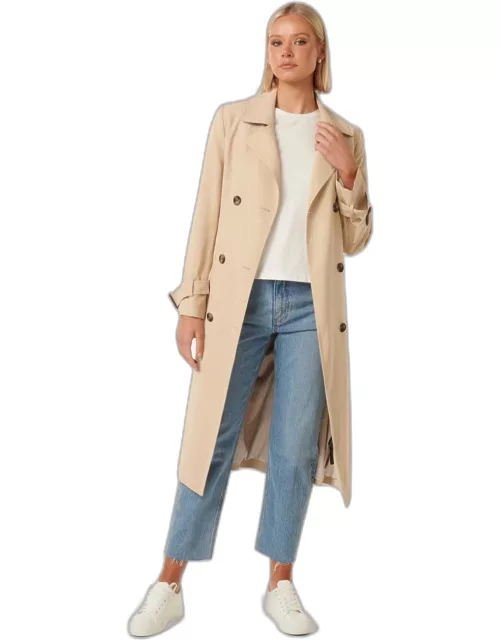 Forever New Women's Darlah Soft Trench Coat in Stone