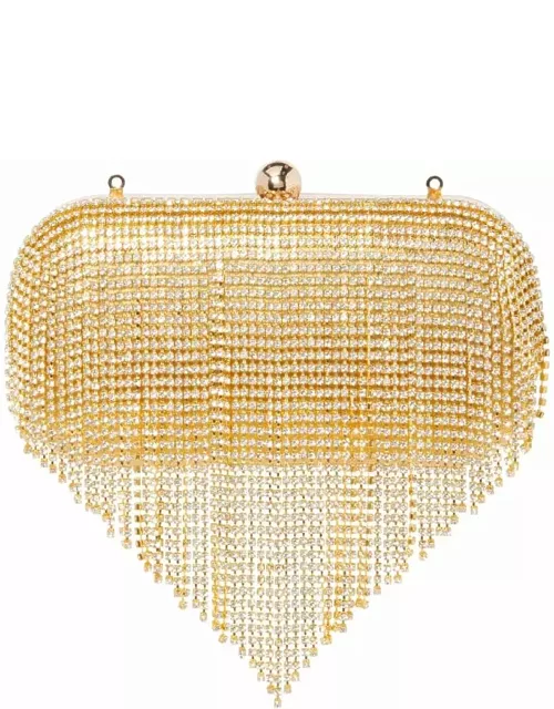 Forever New Women's Opal Sparkle Hardcase Clutch Bag in Gold Glass/Metallic fibres/Polyester