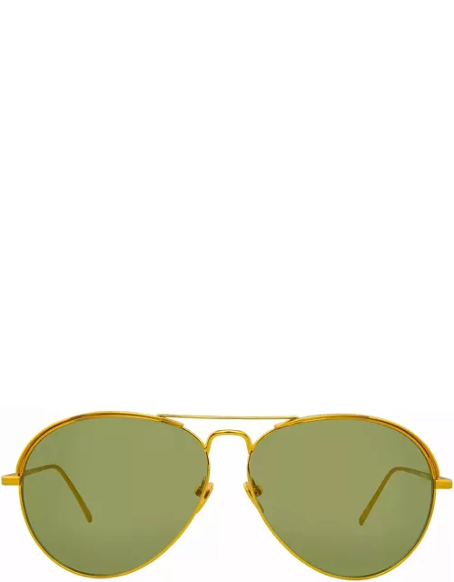 Linda Farrow 594 C5 Aviator Sunglasse