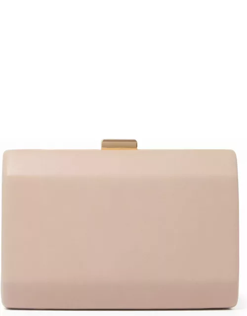 Forever New Women's Gigi Faceted Hardcase Clutch Bag in Nude Polyurethane/Polyester