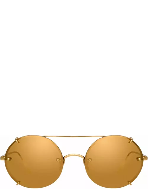 Linda Farrow Grace C1 Oval Sunglasse