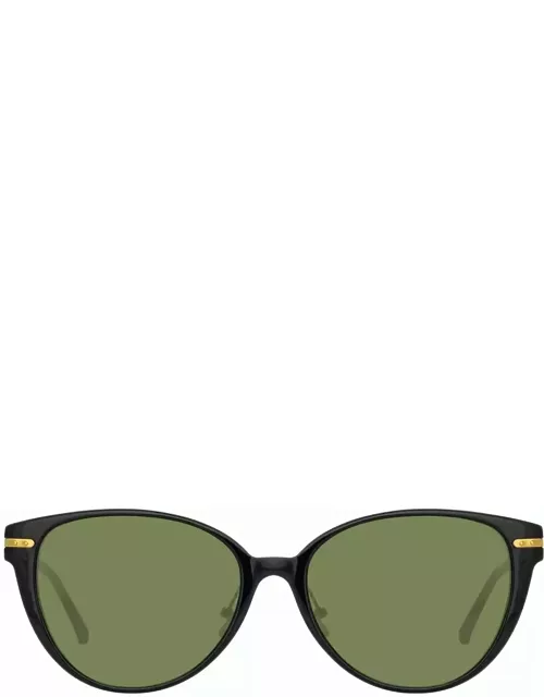Linda Farrow Linear Arch C7 Cat Eye Sunglasse
