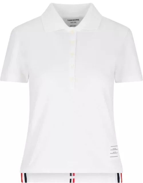 Thom Browne Polo Shirt With Tricolor Detail On The Back