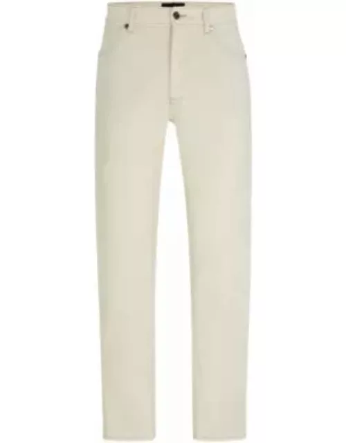 Regular-fit jeans in ecru luxury-comfort denim- Light Beige Men's Jean