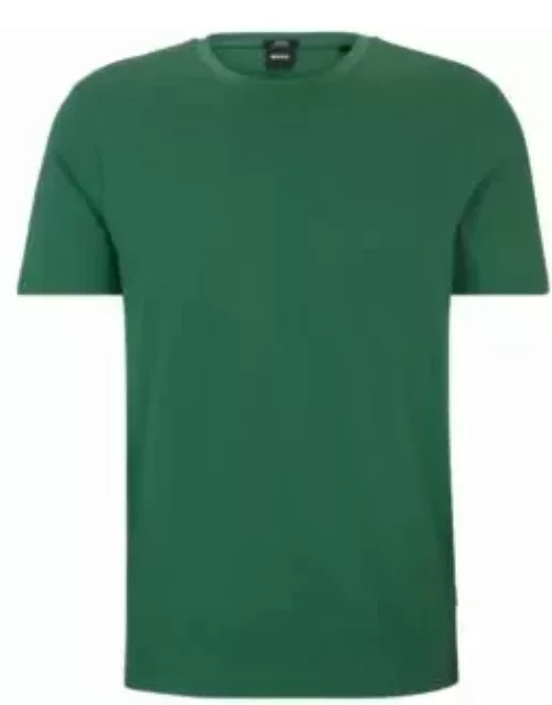 Slim-fit short-sleeved T-shirt in mercerized cotton- Light Green Men's T-Shirt