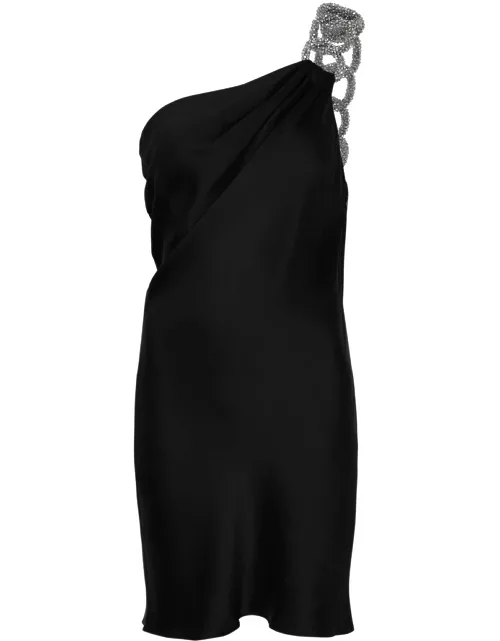 Stella Mccartney Falabella Embellished Satin Mini Dress - Black - 44 (UK12 / M)