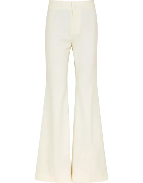 Alice + Olivia Deanna Bootcut Woven Trousers - Off White - 10 (UK14 / L)