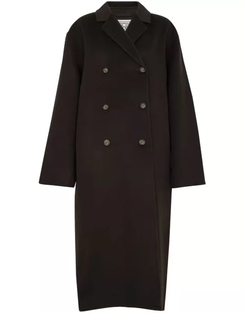 Totême Double-breasted Wool Coat - Dark Brown - 36 (UK8 / S)