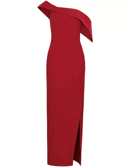 Roland Mouret Asymmetric Wool-blend Maxi Dress - Red - 14 (UK14 / L)