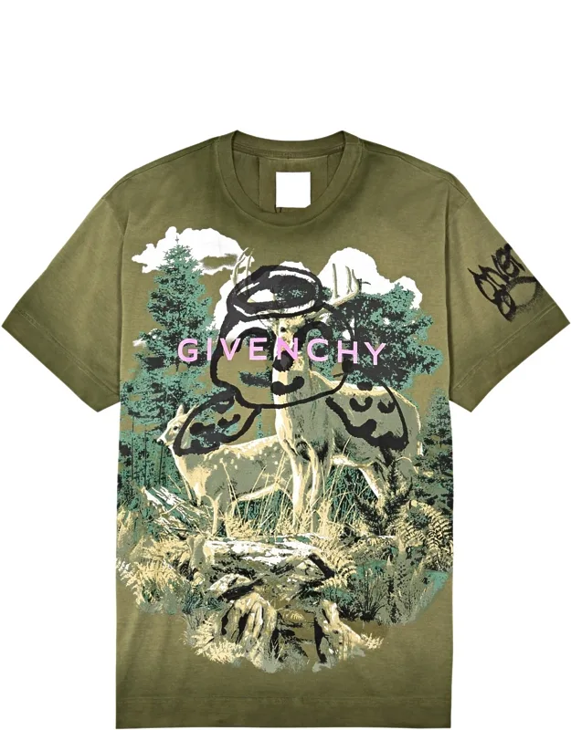 Givenchy X Chito Printed Cotton T-shirt - Green