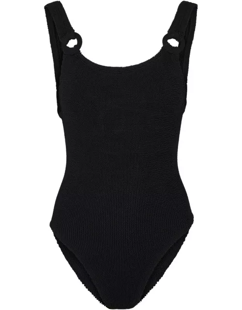 Hunza G Domino Seersucker Swimsuit - Black - One