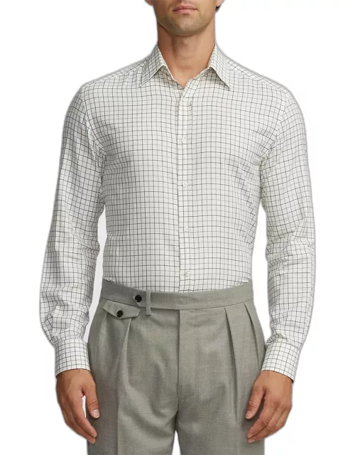 Men's Tattersall Twill Button-Down Shirt