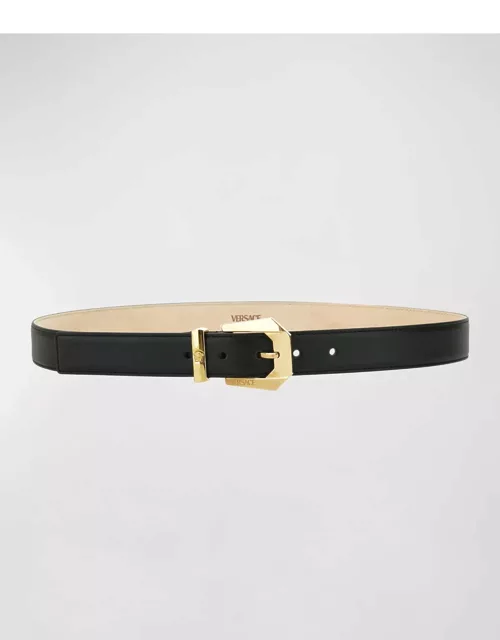 Medusa Heritage Leather & Brass Belt