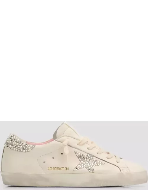Superstar Swarovski Pearly Leather Low-Top Sneaker