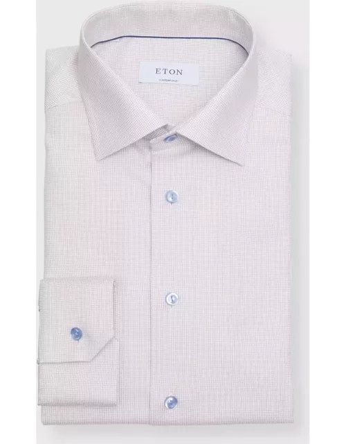 Men's Contemporary Fit Semi Solid Dobby Shirt