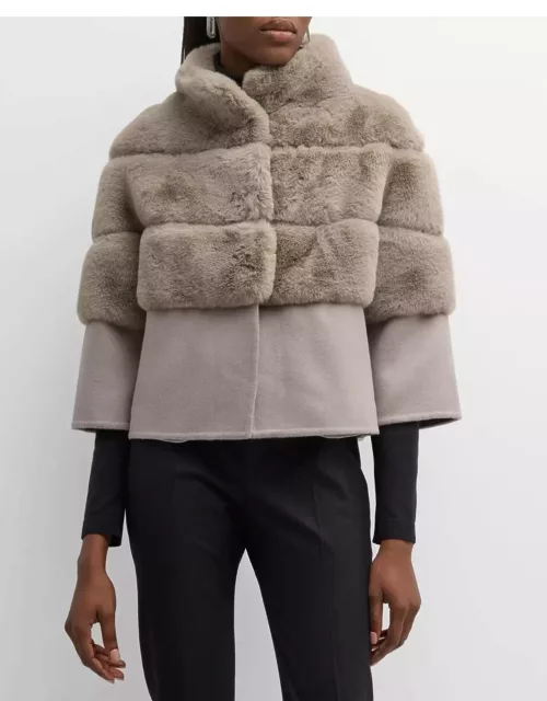 Sheard Faux Fur & Cashmere Jacket