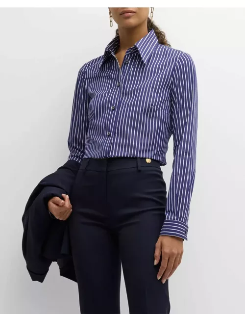 Isolde Striped Button-Down Cotton Shirt