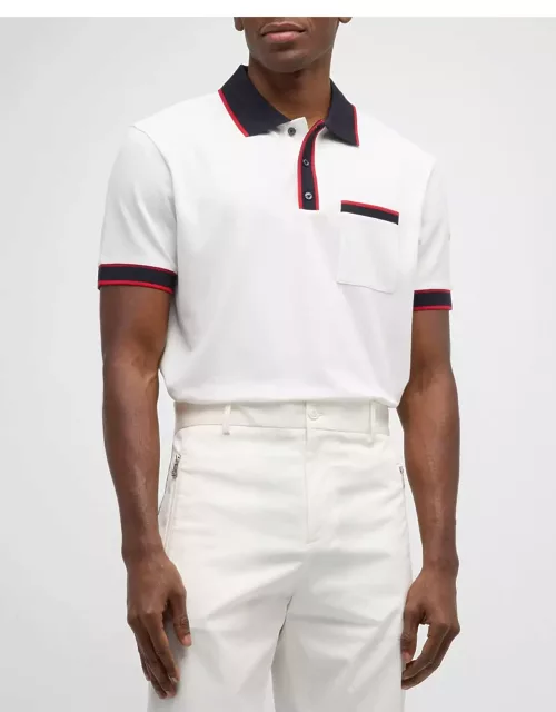 Men's Contrast-Trim Polo Shirt