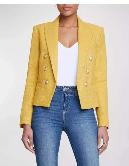 Brooke Double-Breasted Cropped Blazer