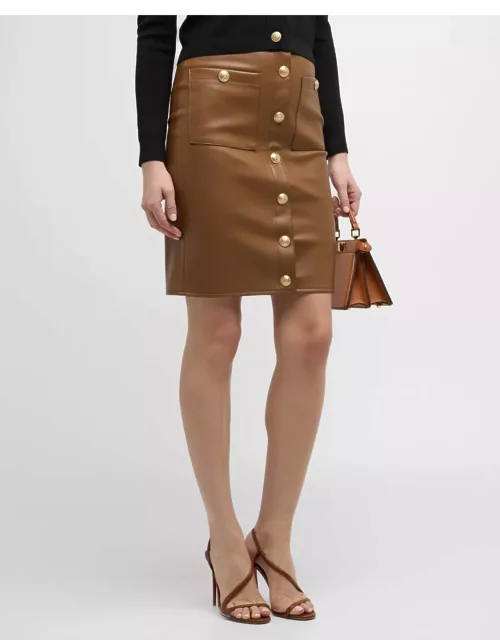 Amira Faux Leather Pencil Skirt