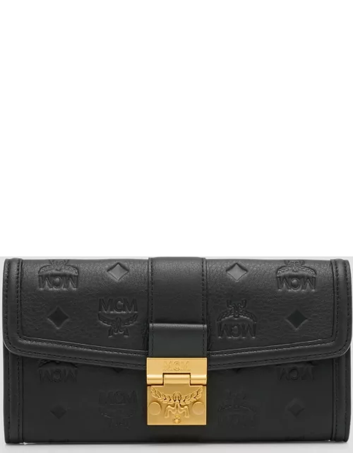Tracy Logo-Embossed Leather Wallet on Chain