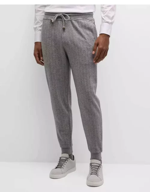 Men's Cashmere and Cotton Banded Sweatpant