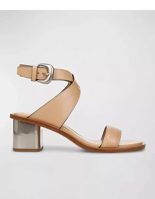 Dalia Leather Block-Heel Sandal