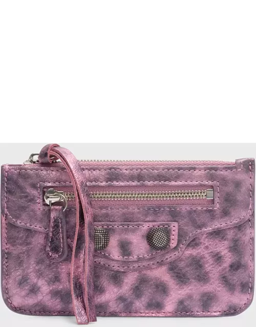 Le Cagole Long Leopard-Print Coin and Card Holder