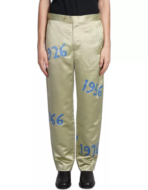 Bode Pants In Green Polyester