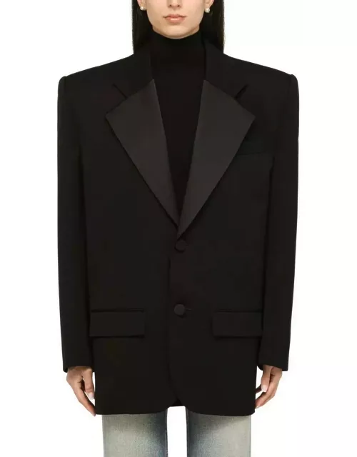 Saint Laurent Wide Single-breasted Jacket Black