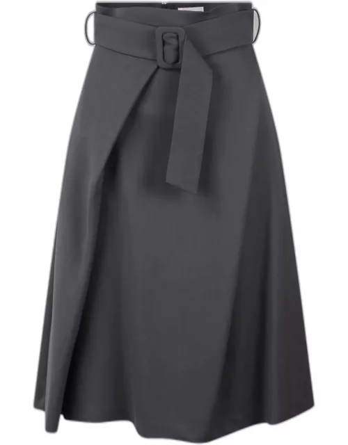 Parosh Belted Midi Skirt