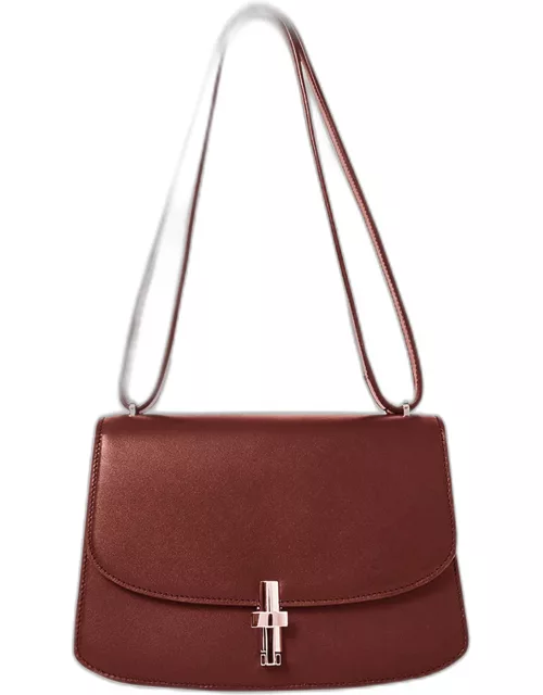 Sofia Saddle Crossbody Bag in Box Leather