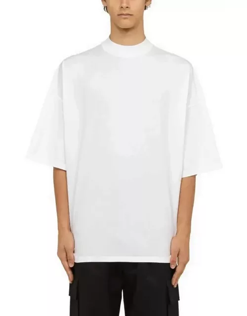 Wide white crew-neck T-shirt