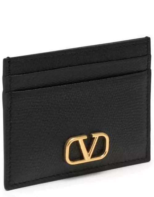 Vlogo black leather card holder