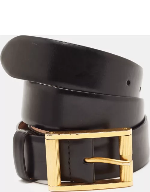 D & G Black Leather Buckle Belt 85 C