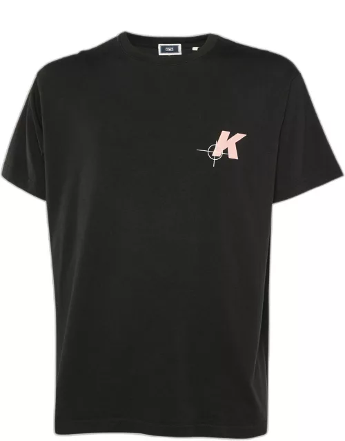Kith Black On Target Logo Printed Cotton Knit Crewneck T-Shirt