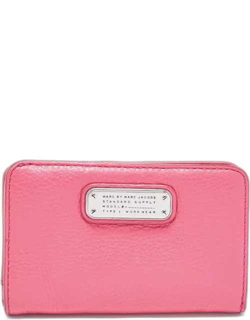 Marc by Marc Jacobs Pink Leather Zip Around Wallet