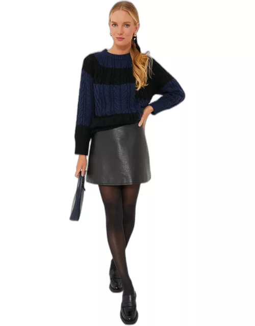 Black Leather Meg Mini Skirt