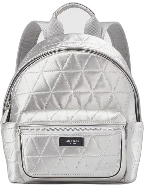 sam icon small quilted satin backpack