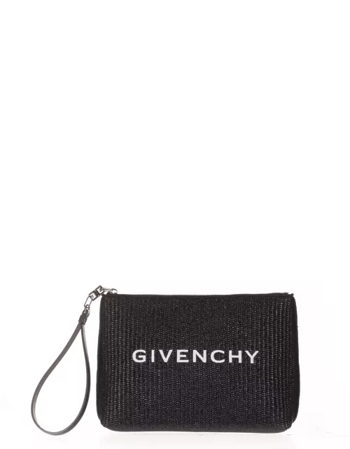 Givenchy Clutch In Black Raffia
