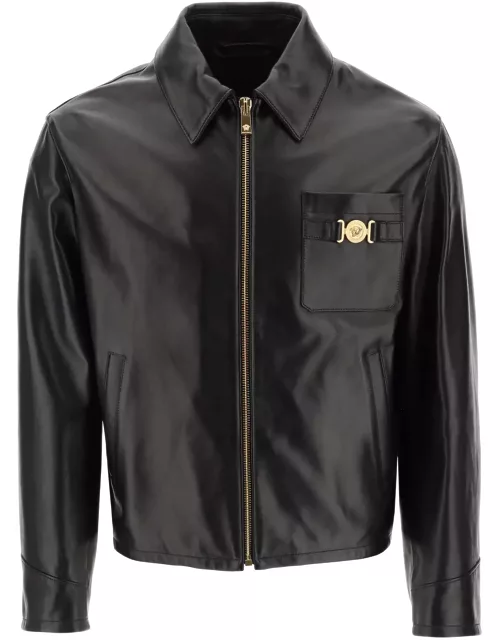 Versace Leather Blouse Jacket