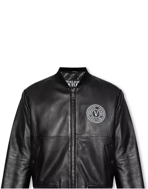 Versace Jeans Couture Leather Bomber Jacket